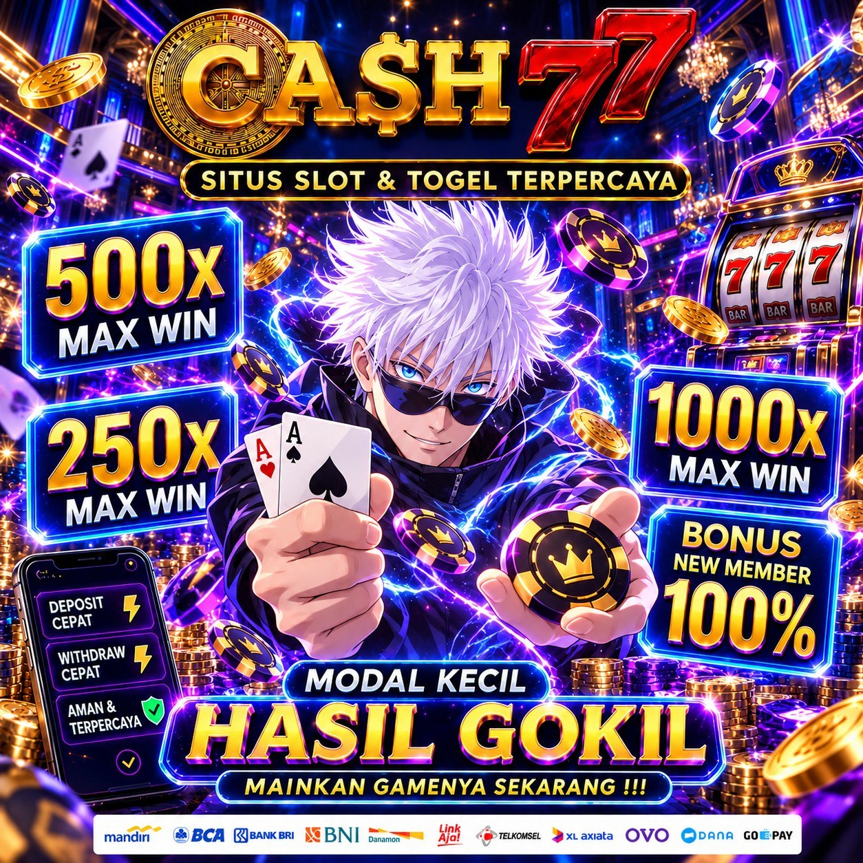 CASH77 : Situs Slot Deposit Pulsa Tanpa Potongan Terpercaya